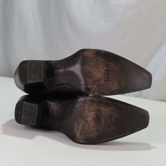 Corral Women’s Embroidered Narrow Square Toe Brown Cowboy, Western Boots Size 9 - Picture 8 of 11